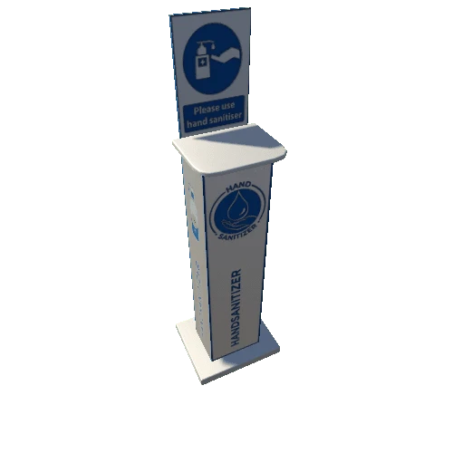 Sanitizer stand Low Poly_02